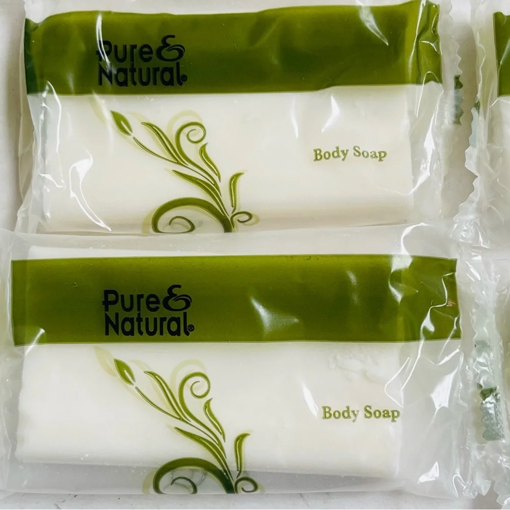Pure‎ and Natural Body Soap Mini Travel Size Individual Wrap 12 Pieces
